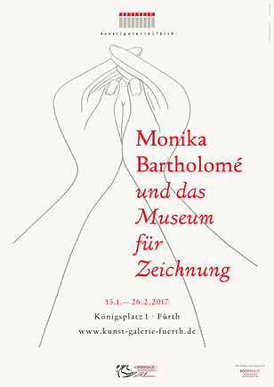 Plakat „Monika Bartholomé und das Museum der Zeichnung“