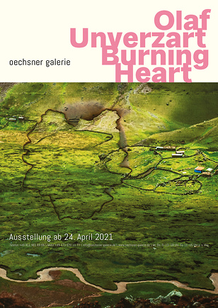 Plakat zur Ausstellung „Olaf Unverzart – Burning Heart“