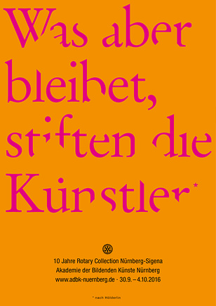 Plakat zur Ausstellung in der Akademie der Bildenden Künste Nürnberg