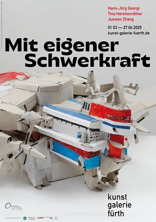 Plakat zur Ausstellung „Mit eigener Schwerkraft“