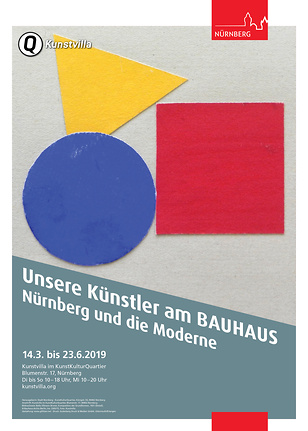 Plakat „Unsere Künstler am Bauhaus“