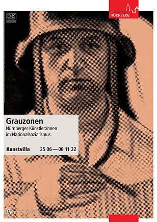 Plakat zur Ausstellung „Grauzonen – Nürnberger Künstler:innen im Nationalsozialismus“
